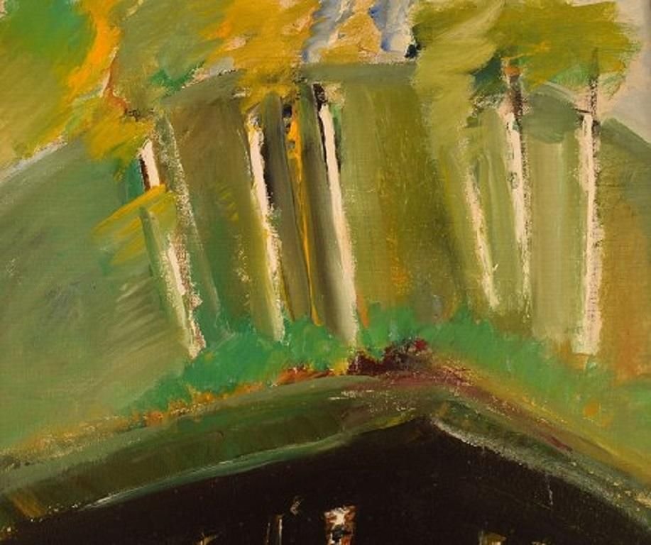 Tableau Original A. Baudru (1920) - "Baden-Baden Vom Merkur Aus" - Huile Sur Toile Encadrée