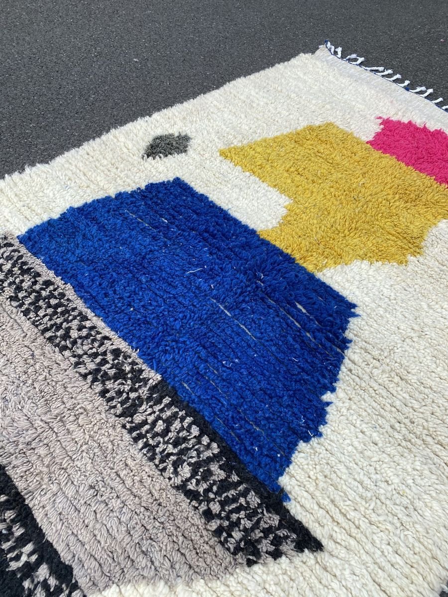 Tapis Berbère Marocain Fait Main Moderne en Laine en vente ...