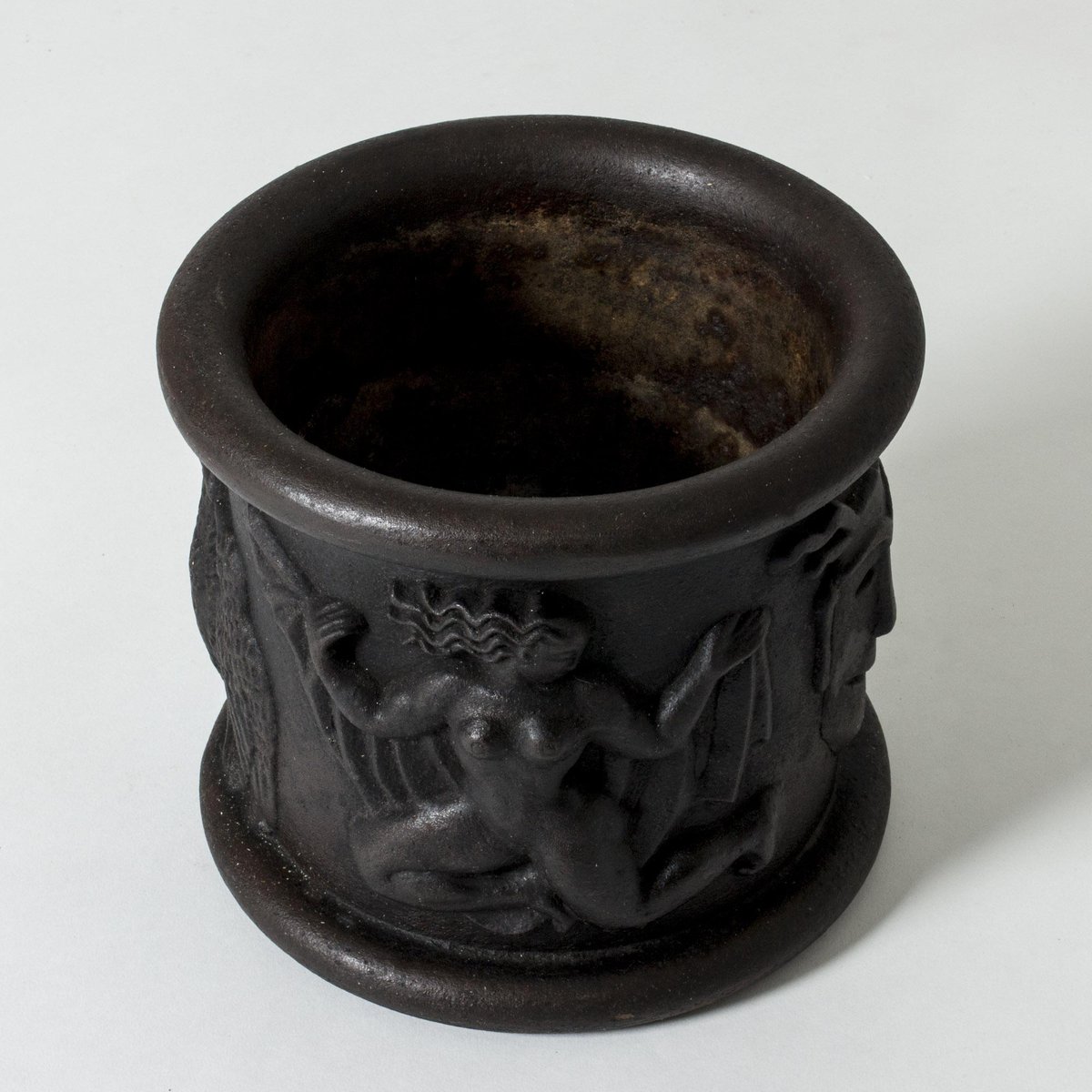 Cast Iron Flower Pot 1 by Anna Petrus for sale at Pamono
