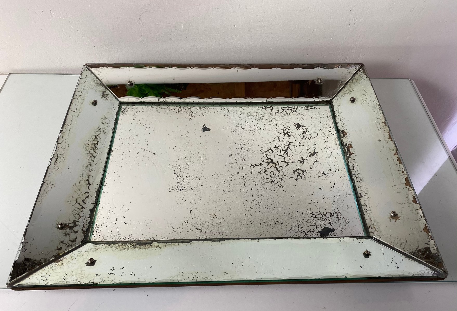 Antique Mercury Glass Mirror, 19th Century for sale at Pamono