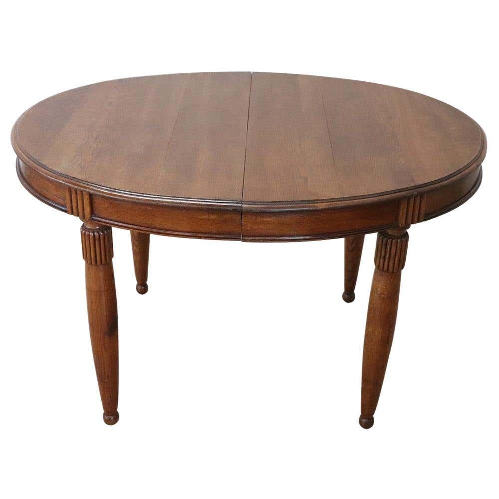 Extendable Oval Oak Dining Table