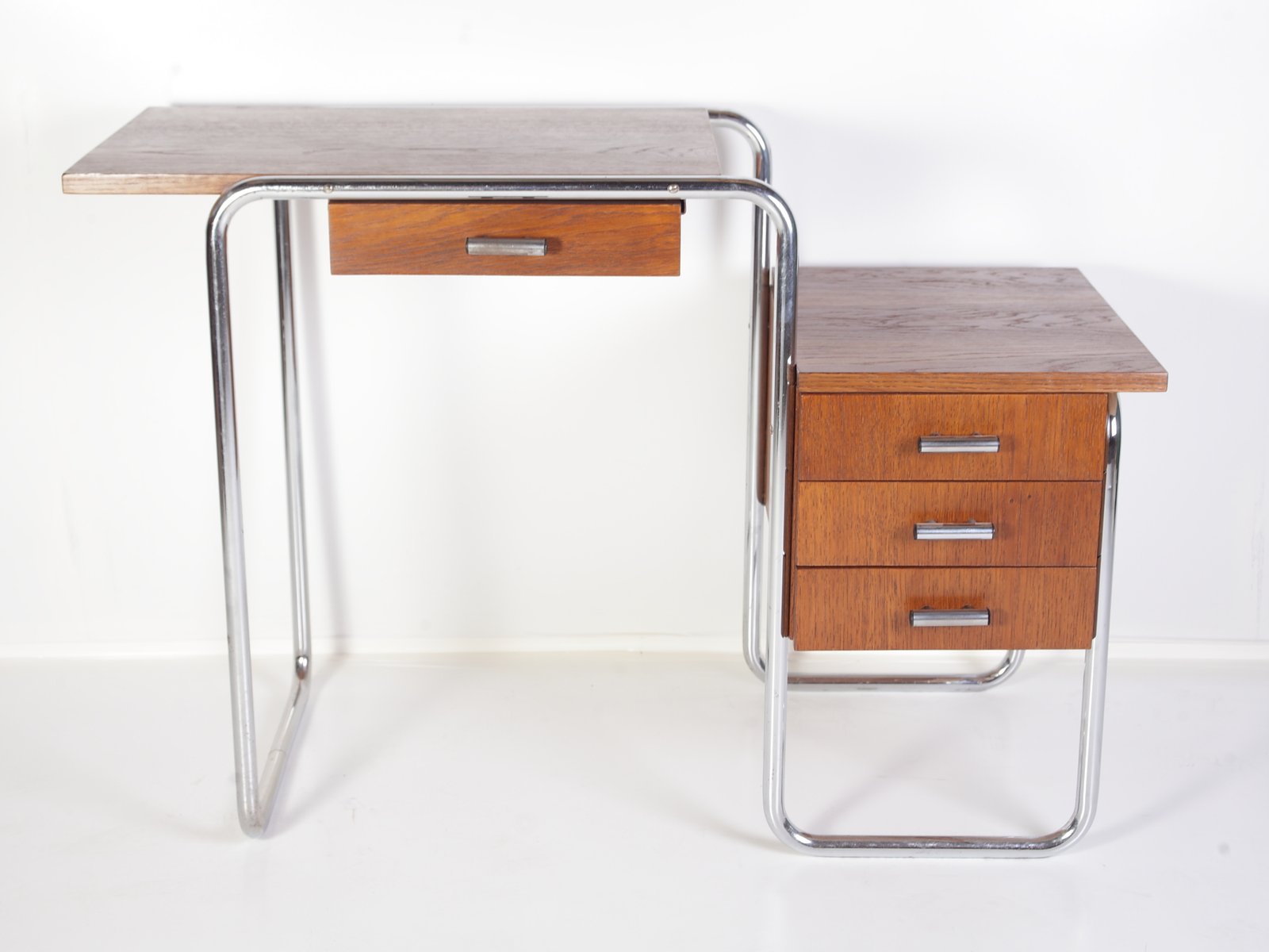 tubular chrome table or desk from kovona 1950s ALG-920076