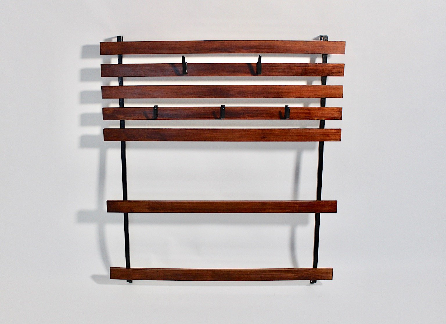 MidCentury Modern Wall Coat Rack, Vienna, 1950s for sale at Pamono