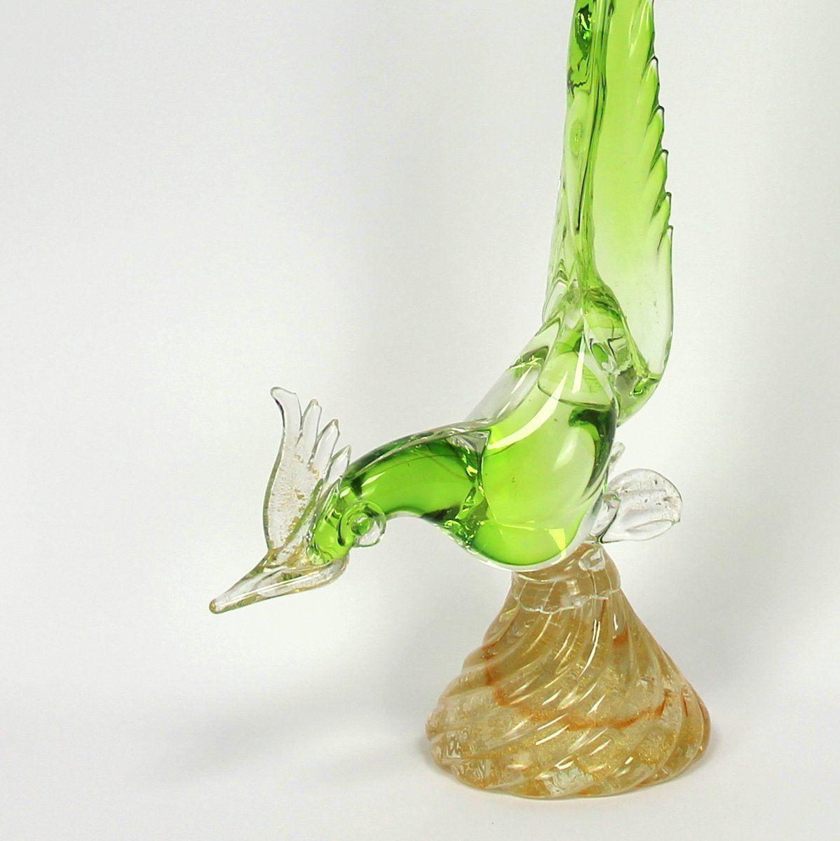 Figurine Oiseau En Verre Soufflé - Presse-Papier Déco Main Levée Collection