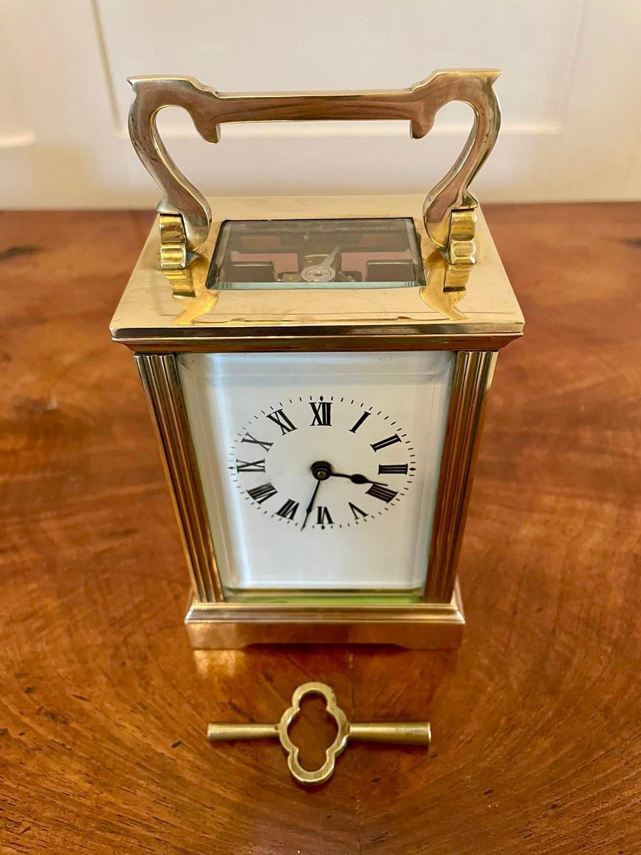 Antique Brass Carriage Clock for sale at Pamono