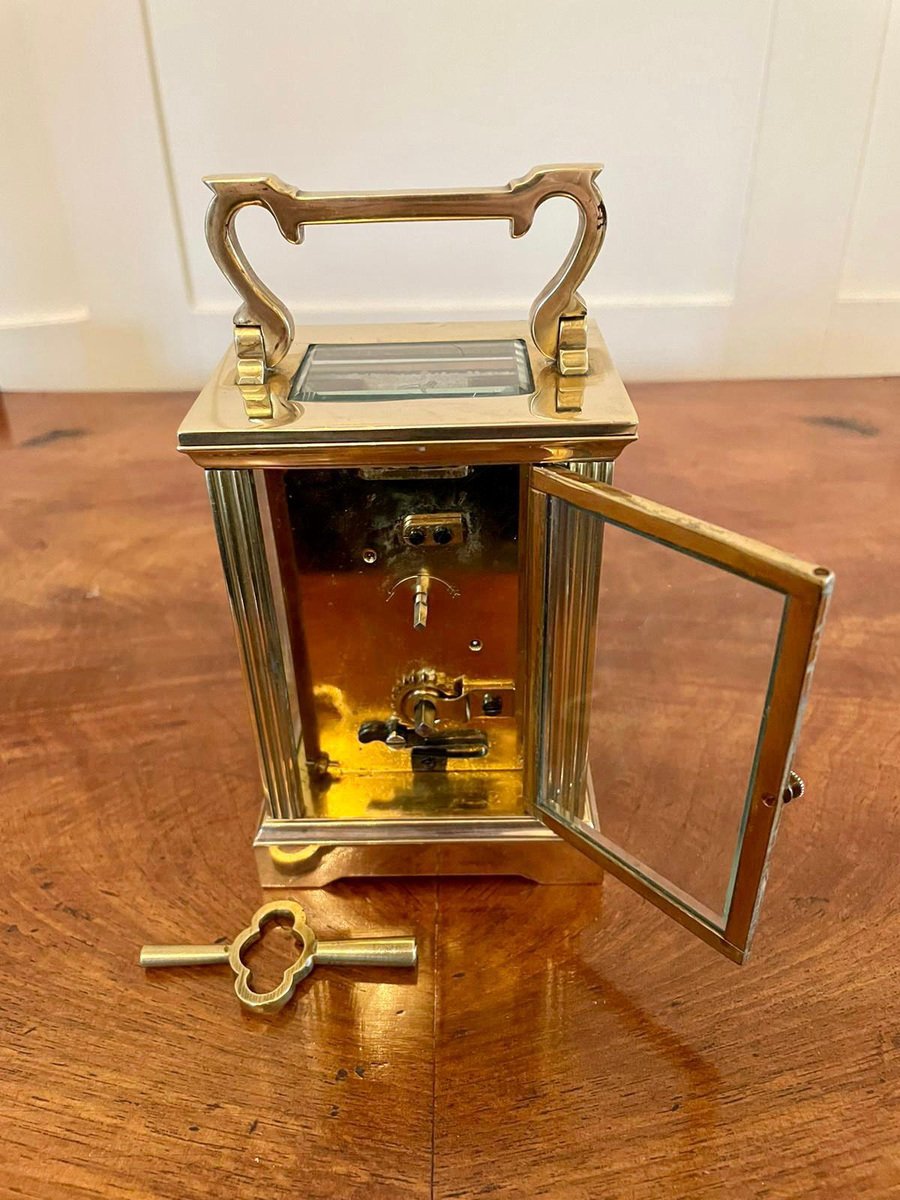 Antique Brass Carriage Clock for sale at Pamono