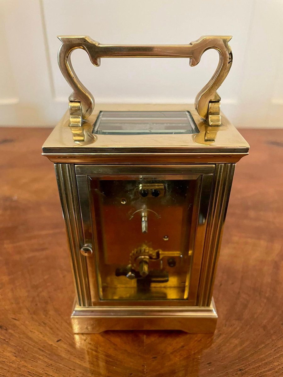 Antique Brass Carriage Clock for sale at Pamono