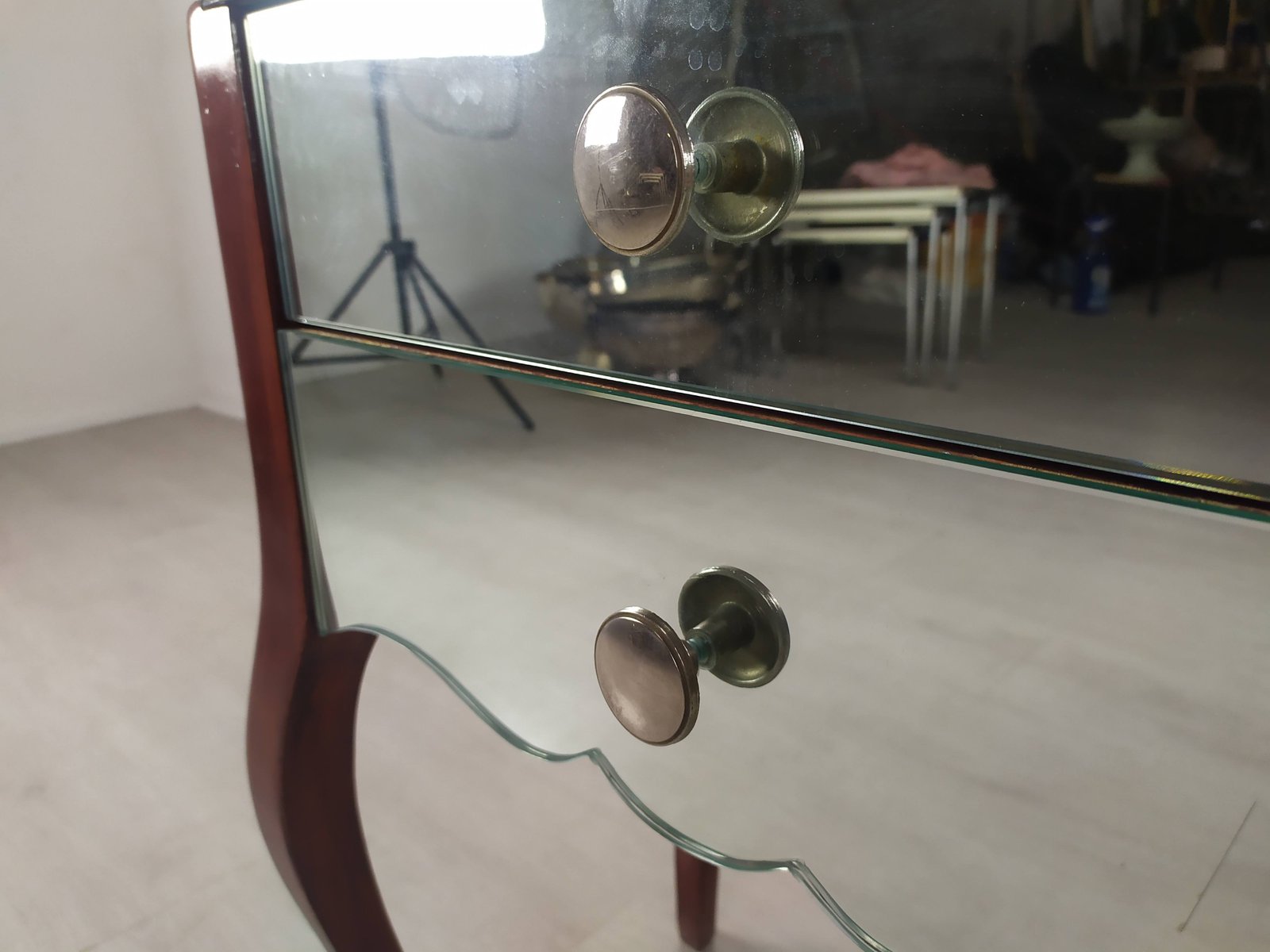 Vintage Mirrored Nightstand for sale at Pamono