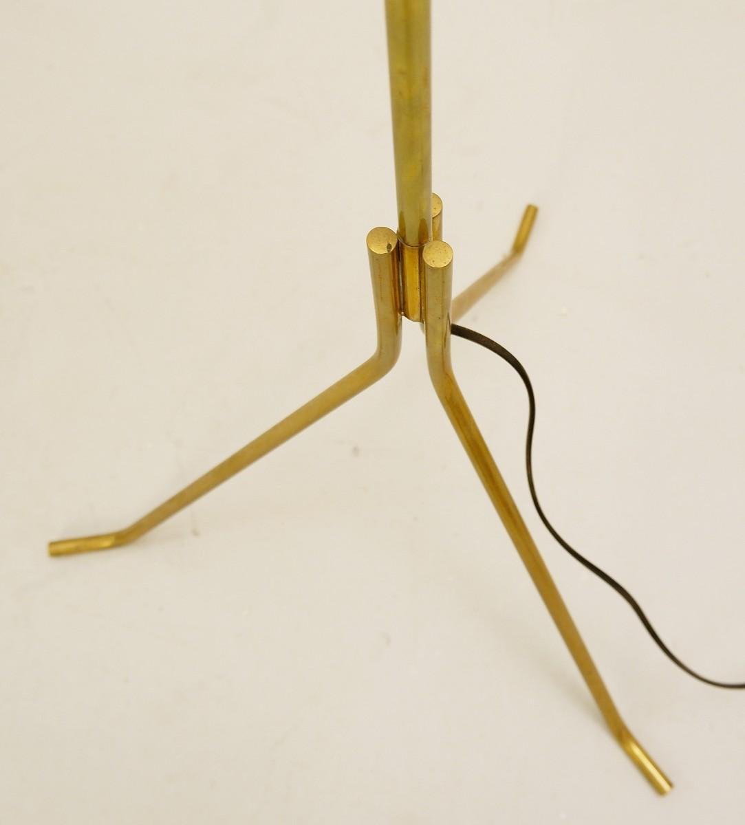 Tripod Brass Floor Lamp for sale at Pamono