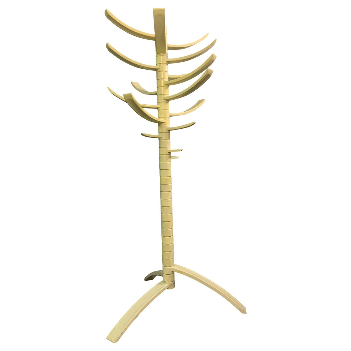 Sculptural White Lacquered Wood Coat Rack by Bruce Tippett Renna for Knoll International for