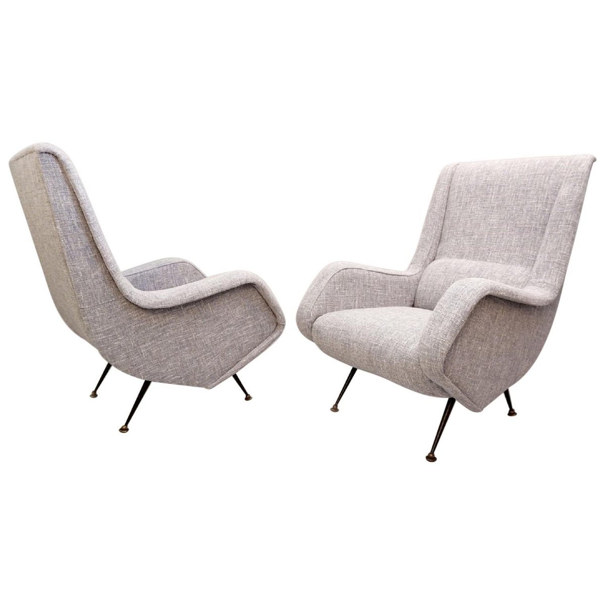 Italian High Back Armchairs Set Of 2 For Sale At Pamono