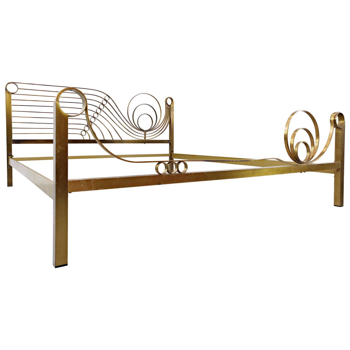 Brass Bed by Luciano Frigerio, 1970s for sale at Pamono