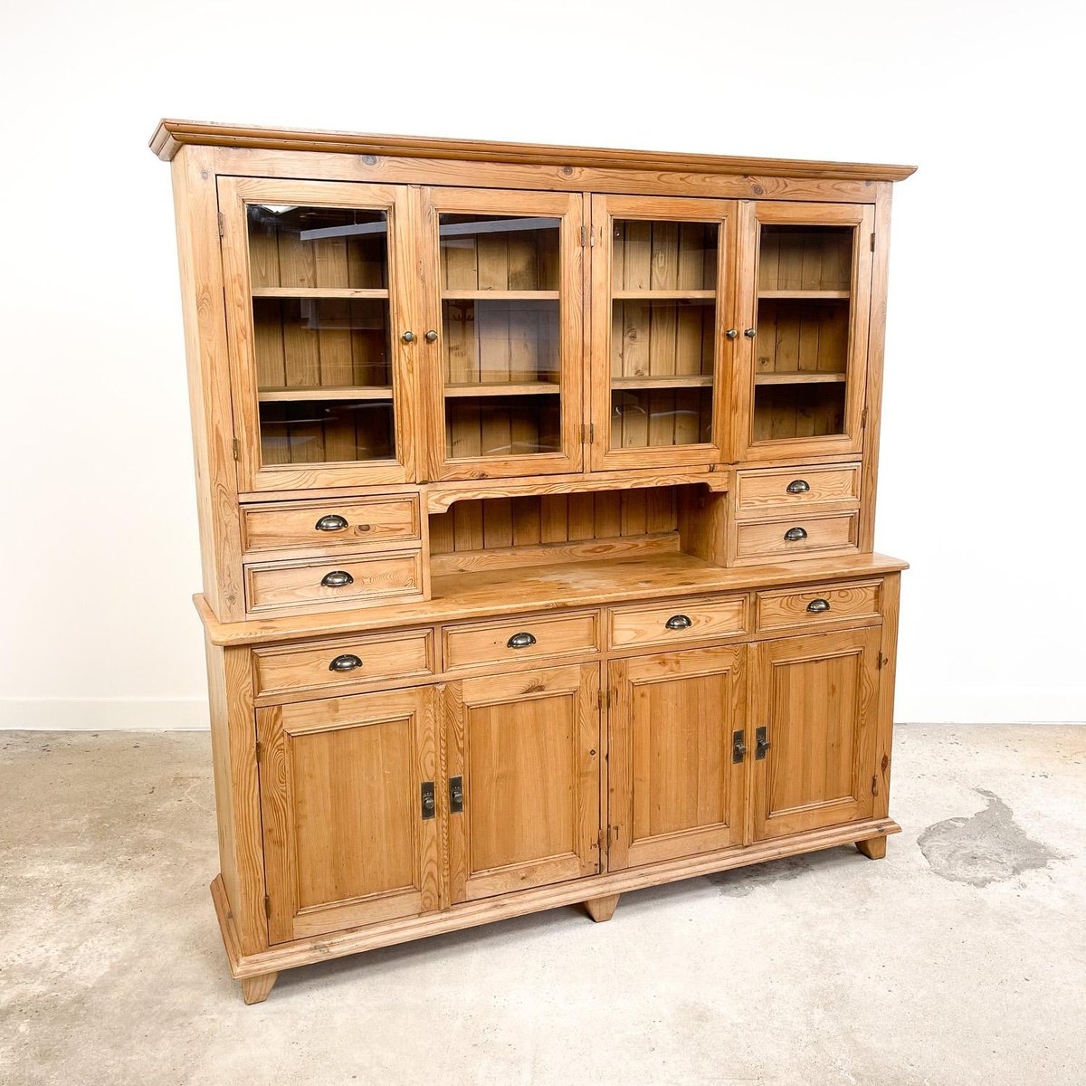 Vintage Pine Kitchen Display Cabinet For Sale At Pamono