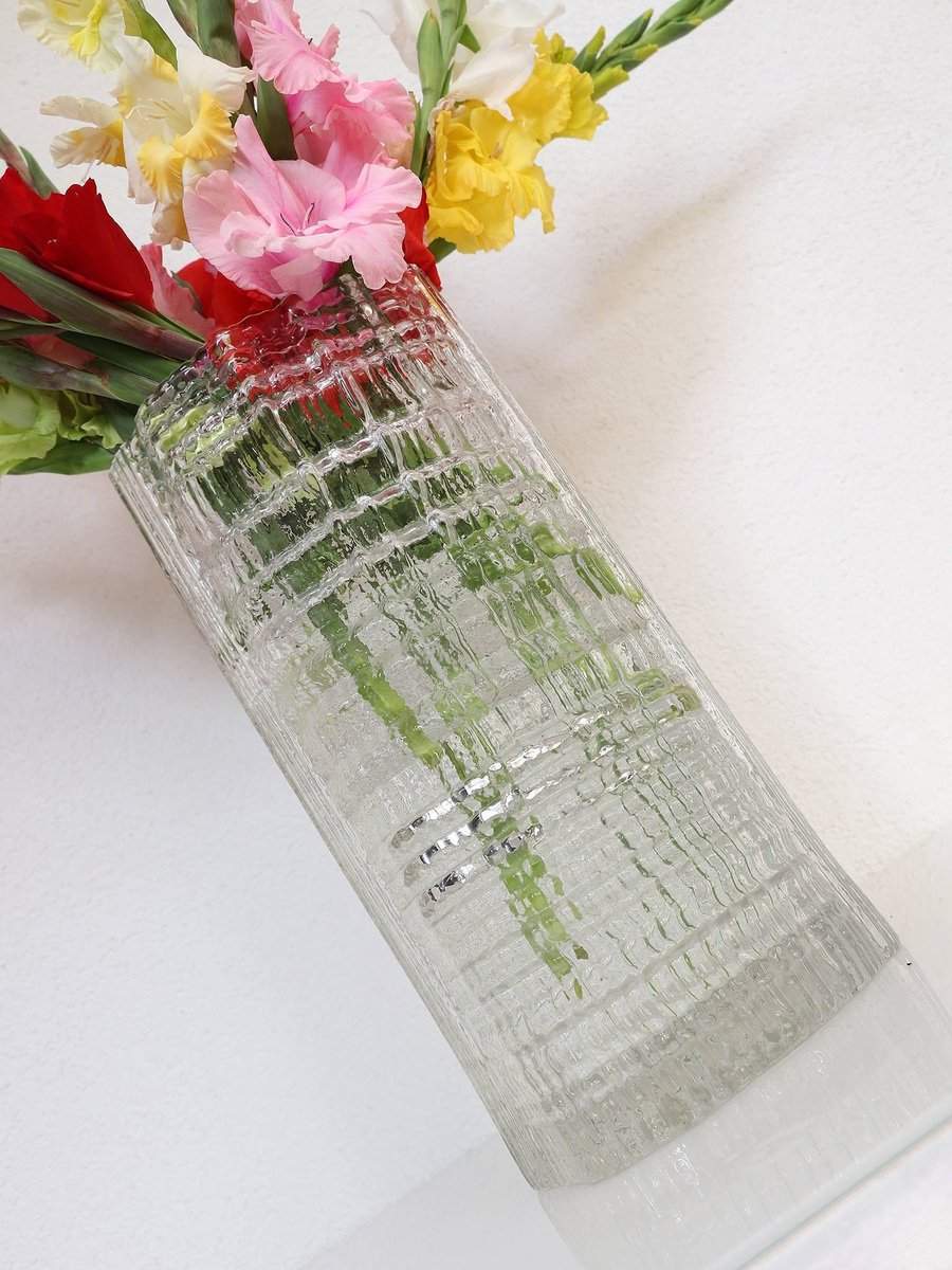 Huge Glass Vase by Tapio Wirkkala for Rosenthal, 1950s, Germany for