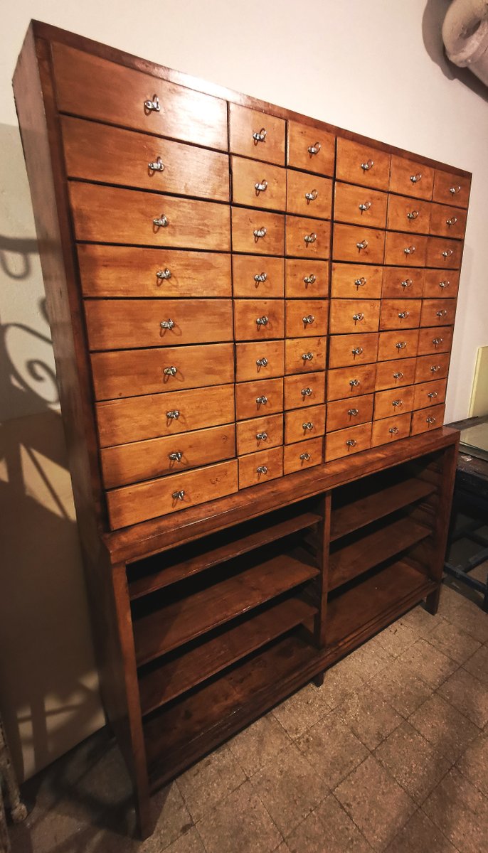 vintage industrial wooden cabinet 1960s NA-933206