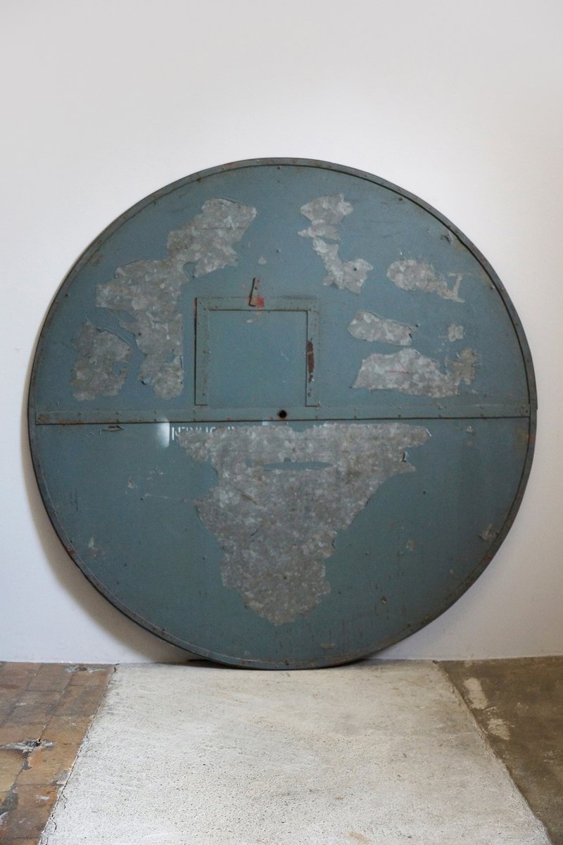 Large Antique HandPainted Tower Clock with GoldPlated Clock Hands for sale at Pamono