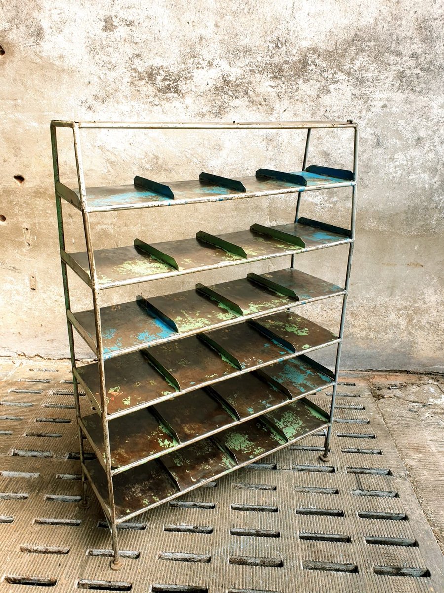 industrial shoe rack on Industrial Steel Shelving Unit Shoe Or Wall Rack For Sale At Pamono