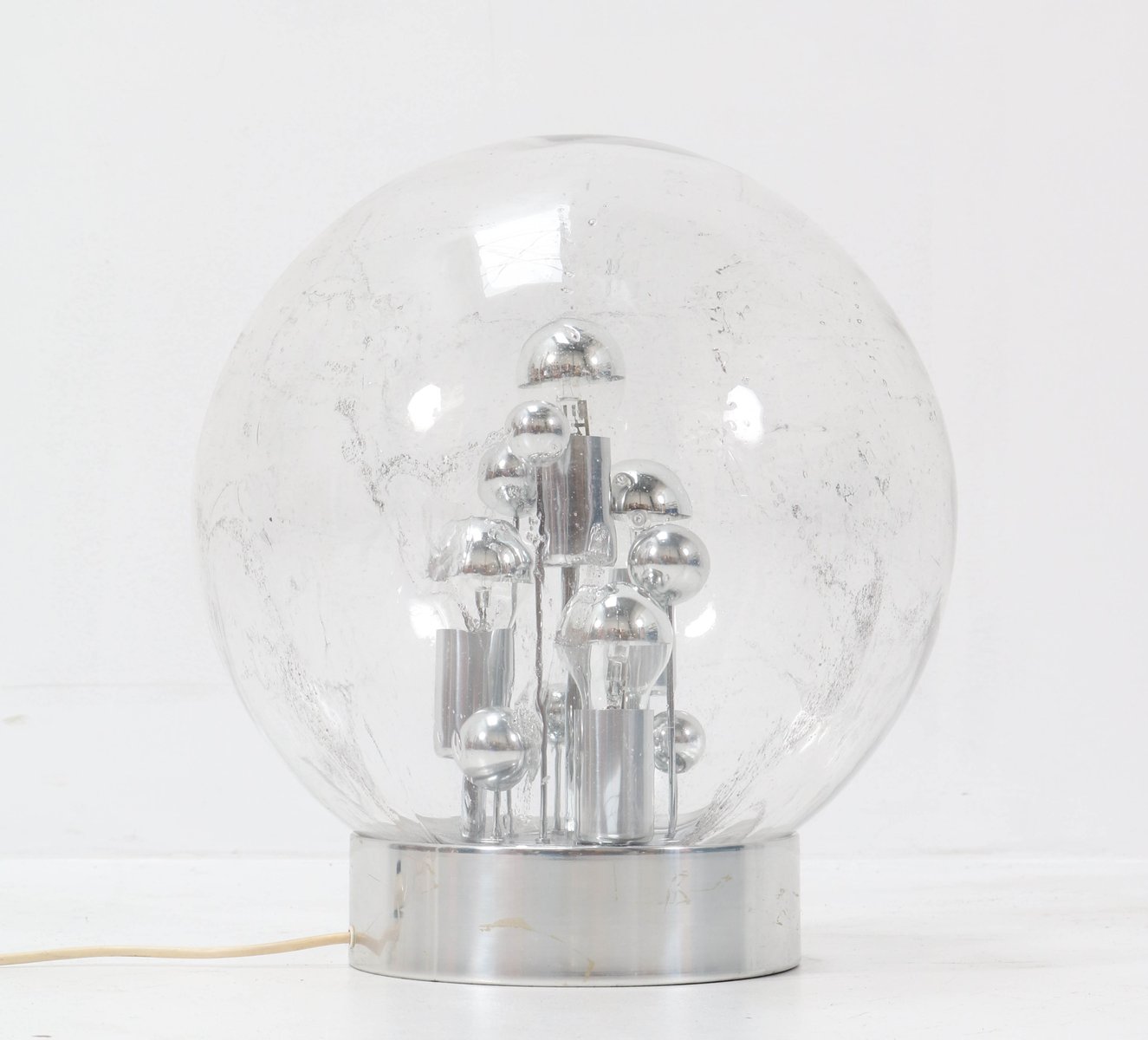 Big Mid Century Modern Smoked Glass Globe Floor Lamp By Doria For Doria Leuchten Germany 1970s For Sale At Pamono