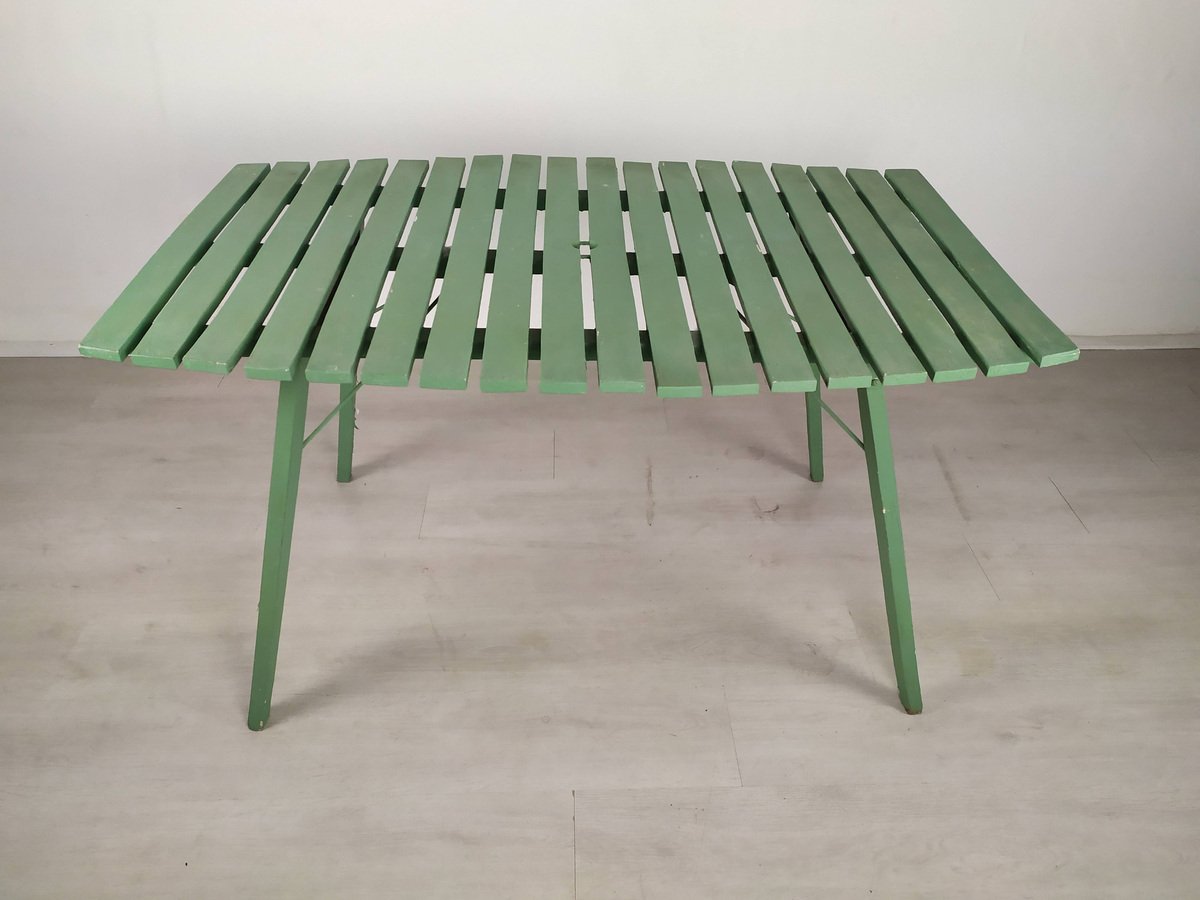 Wooden Folding Garden Table for sale at Pamono