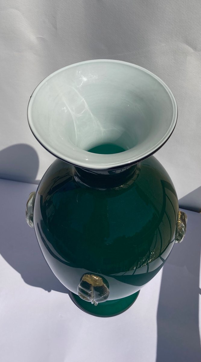 Grand vase antique Millefiori avec anses, Fratelli Toso Murano vers 1910 En vente sur