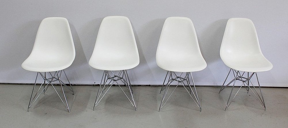 model dsr chairs by charles ray eames for vitra set of 4 RVK-948672
