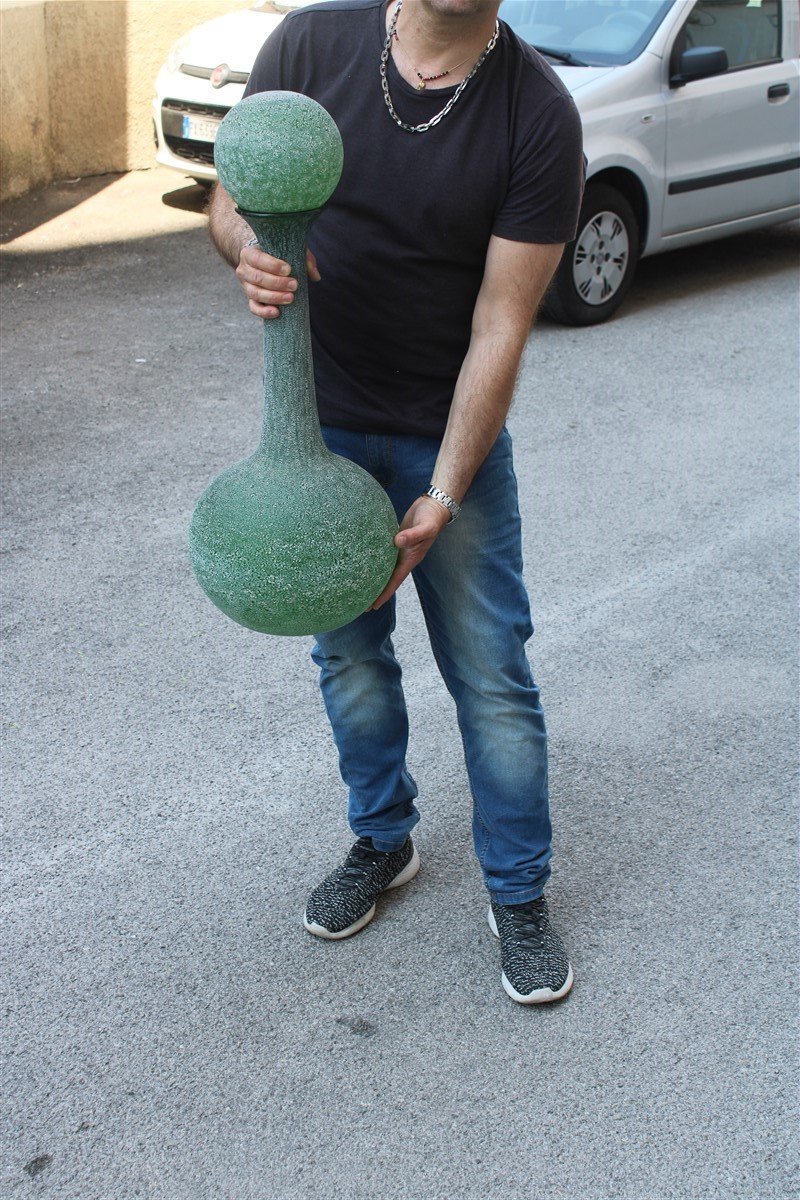 Large Murano Glass Vase With Stopper from Seguso, 1960s for sale at Pamono