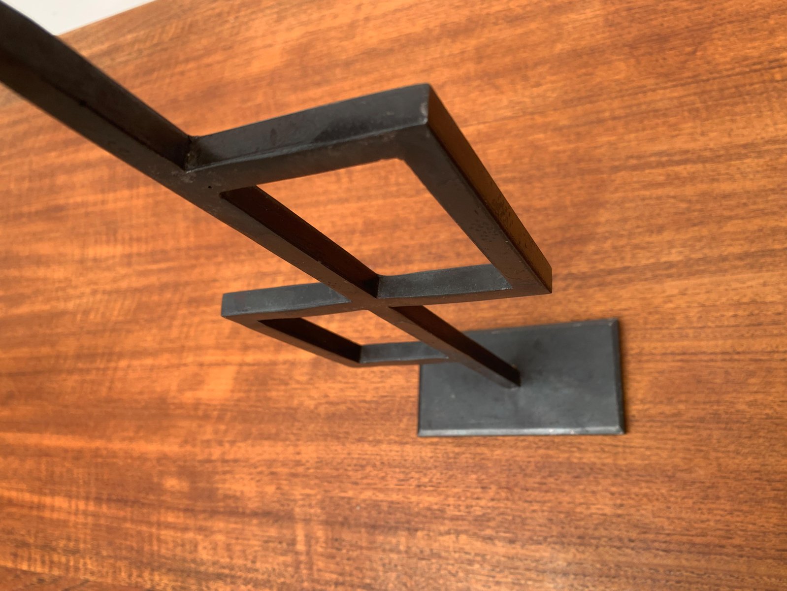 MidCentury Brutalist Minimalistic Metal Candleholder for sale at Pamono