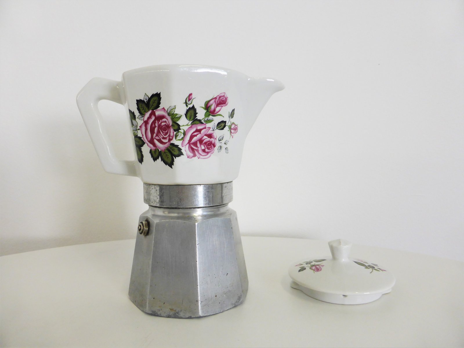 Vintage Porcelain Coffee Pots or Cafetières from Bialetti, 1960s, Set