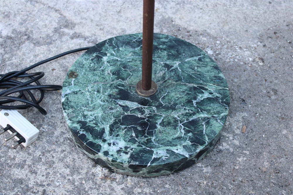 Italian Green Marble Floor Lamp by Angelo Ostuni for Oluce for sale at