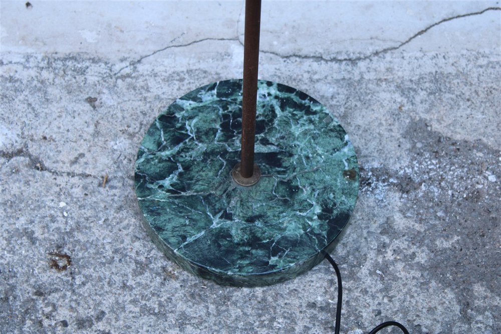 Italian Green Marble Floor Lamp by Angelo Ostuni for Oluce for sale at