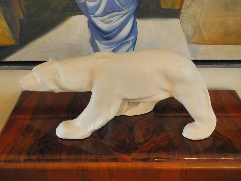 Art Deco Polar Bear Sculpture by Paul Milet for Sevres, 1920 for sale