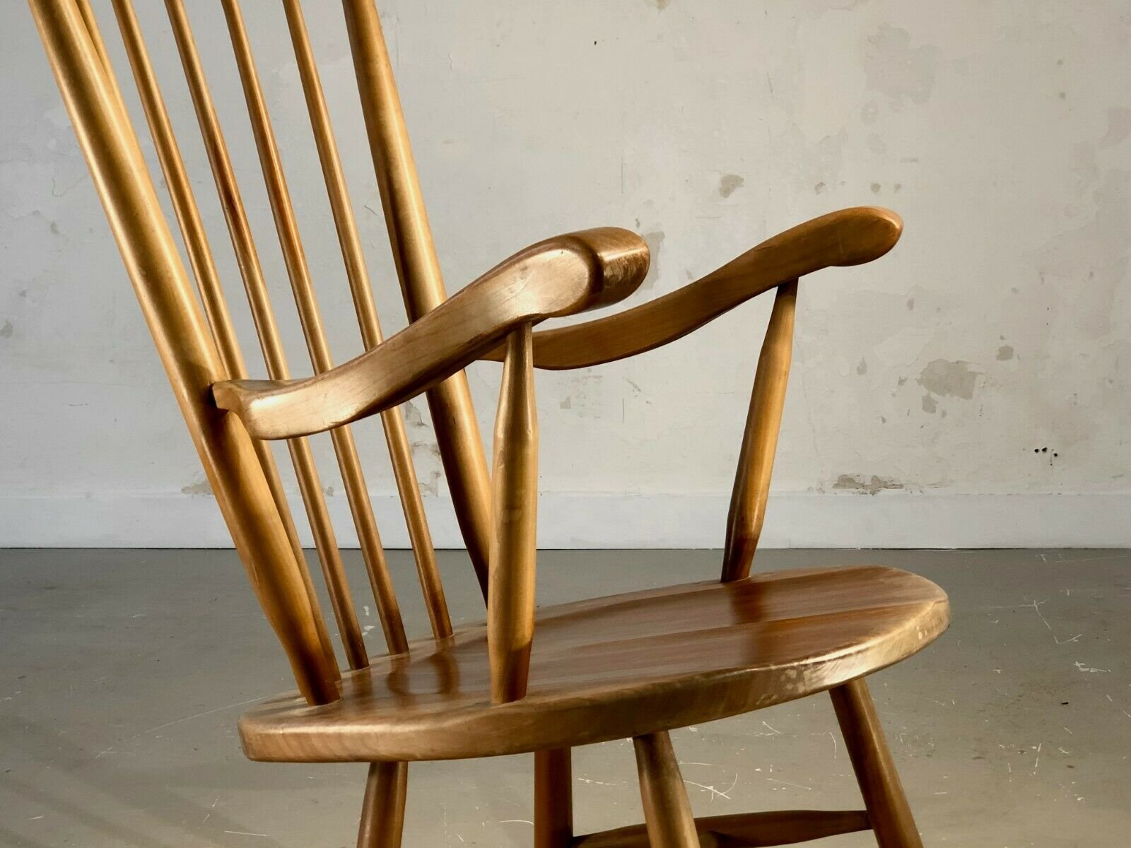 Solid Wood Rocking Chair, 1950s for sale at Pamono