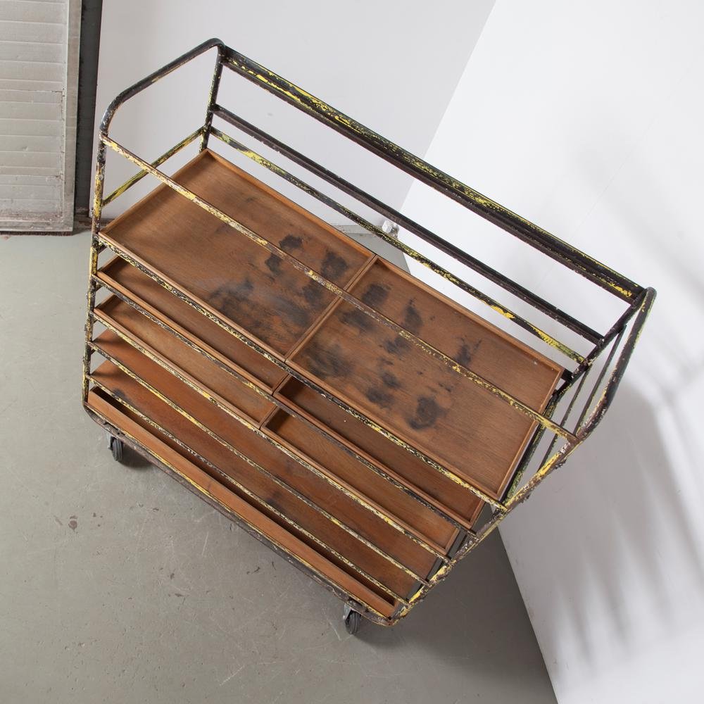 Bread Cart with Wooden Trays for sale at Pamono