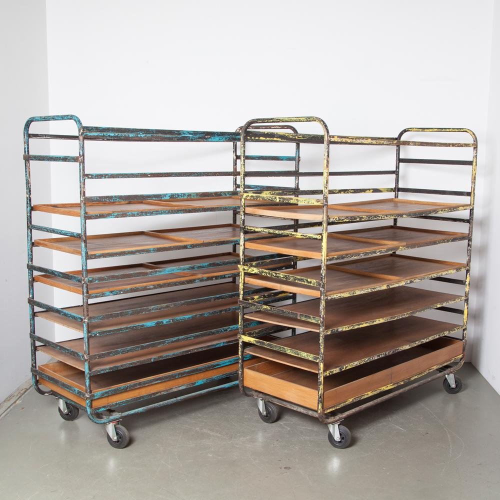 Bread Cart with Wooden Trays for sale at Pamono