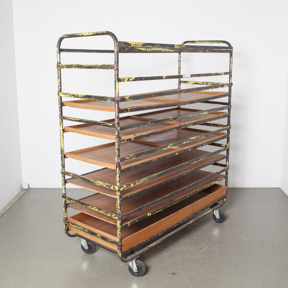 Bread Cart with Wooden Trays for sale at Pamono