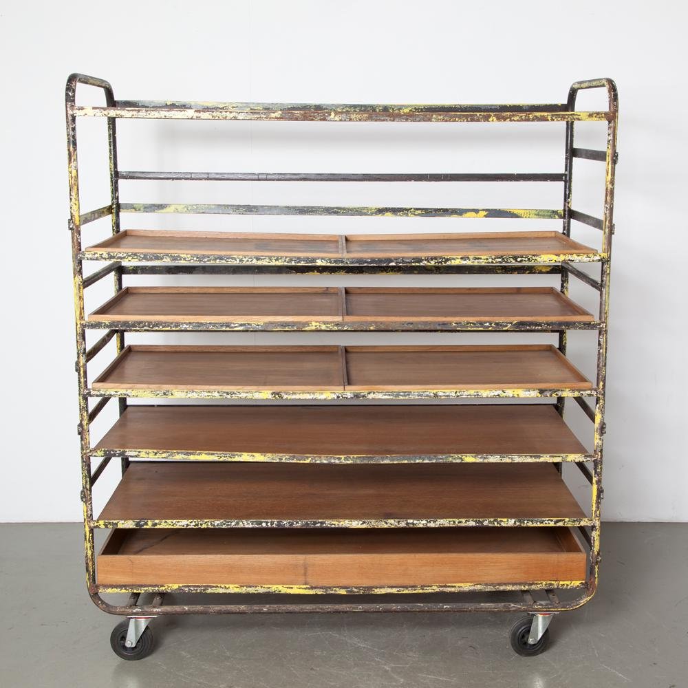 Bread Cart with Wooden Trays for sale at Pamono