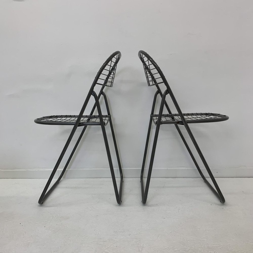 Gray Wire Chair by Niels Gammelgaard for IKEA, 1970s for sale at Pamono