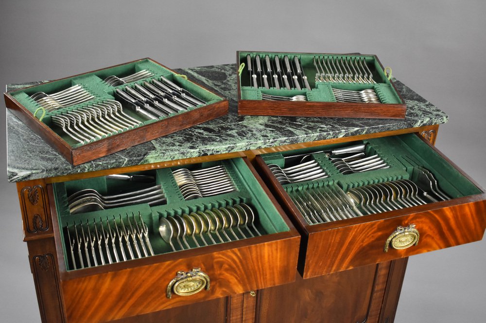 Antiker Besteckschrank aus Mahagoni bei Pamono kaufen