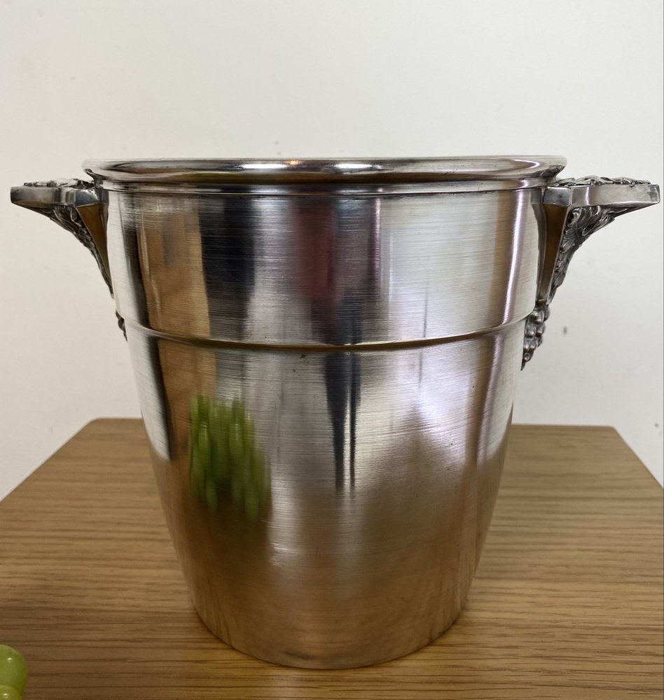 SEAU A CHAMPAGNE Art Deco Argit Metal Argente/5381V5 EUR 25,00