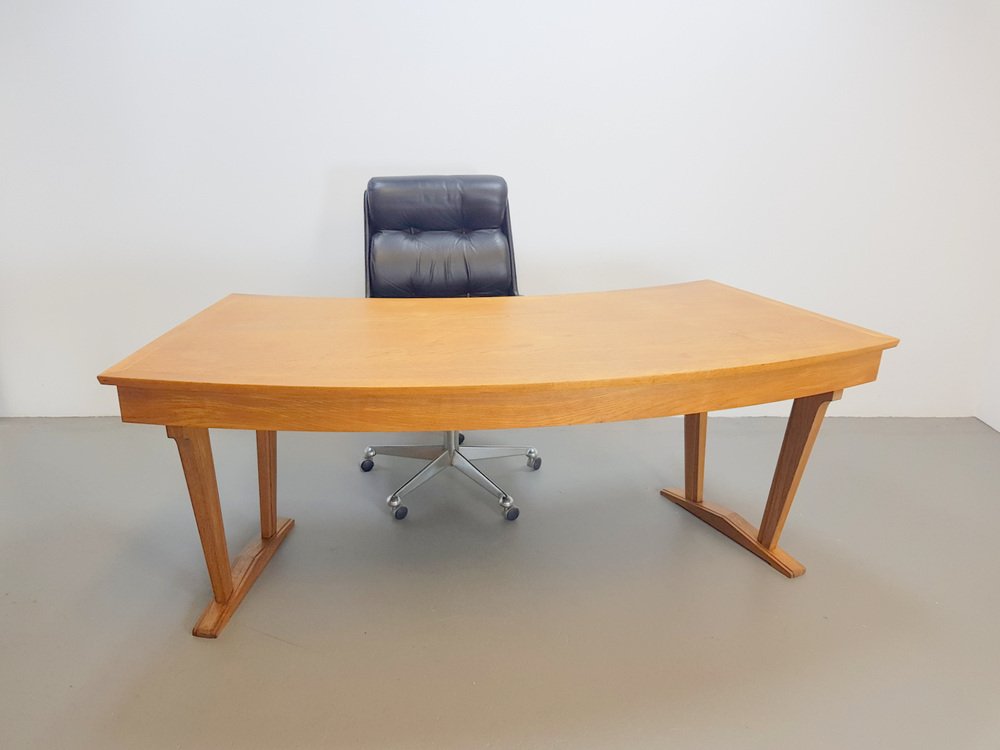 Vintage Schreibtisch aus Holz von Amsterdam School, 1950er bei Pamono