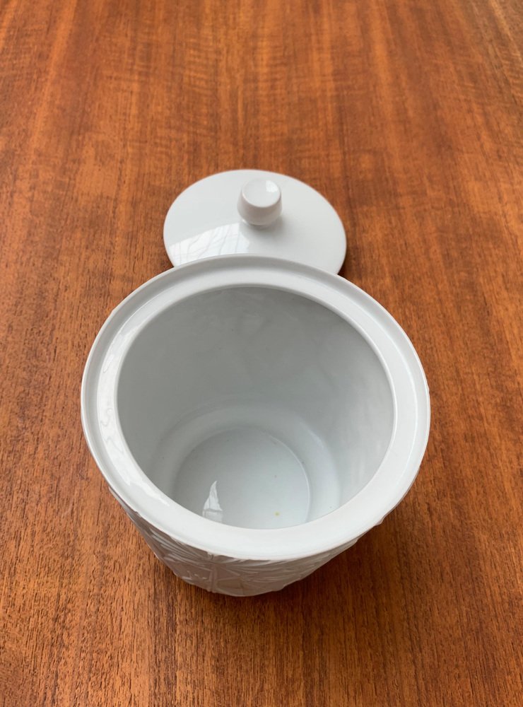 Vintage German White Porcelain Paradies Bowl with Lid by Kurt Wendler