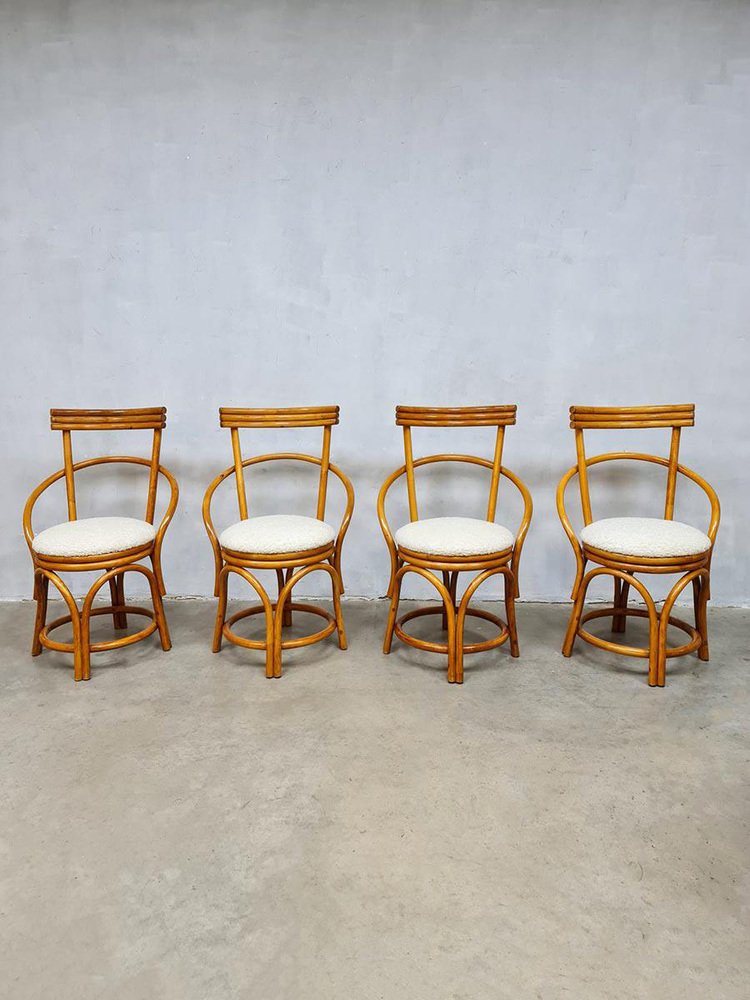 Vintage Bamboo Dining Chairs, Set of 4 for sale at Pamono