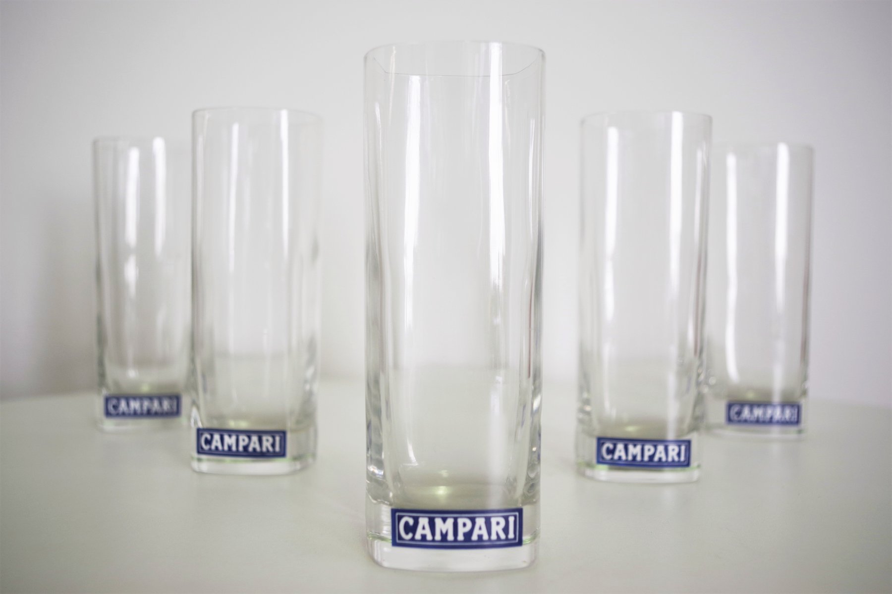 Glasses from Campari, 1970s, Set of 5 for sale at Pamono