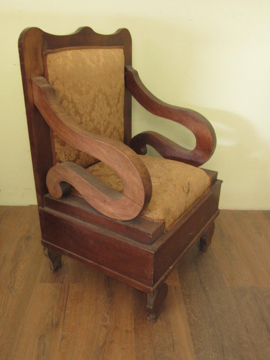 Antique Empire Throne Armchair for sale at Pamono
