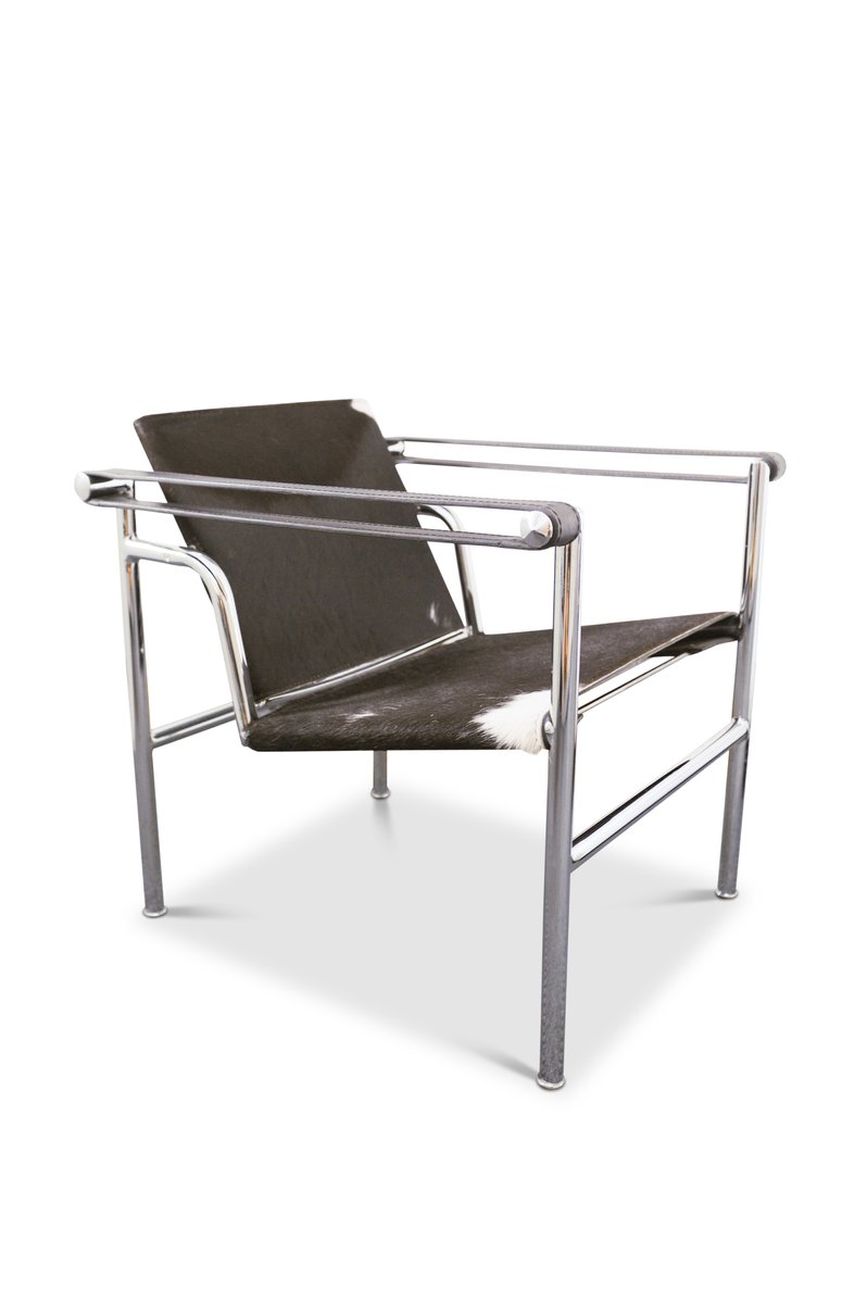 pony skin lc1 sling armchair with tubular frame by le corbusier pierre jeanneret charlotte perriand DYS-991799