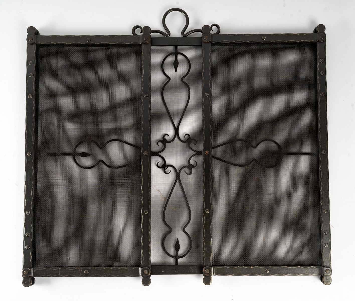 Wrought Iron Fire Screen, Early 20th Century for sale at Pamono