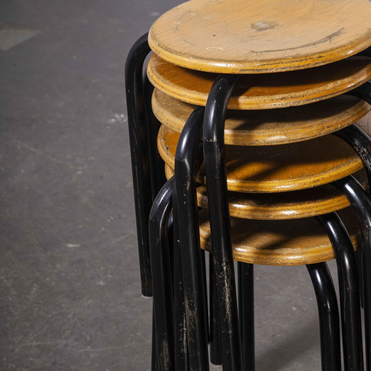 French Stacking School Stool, 1960s for sale at Pamono