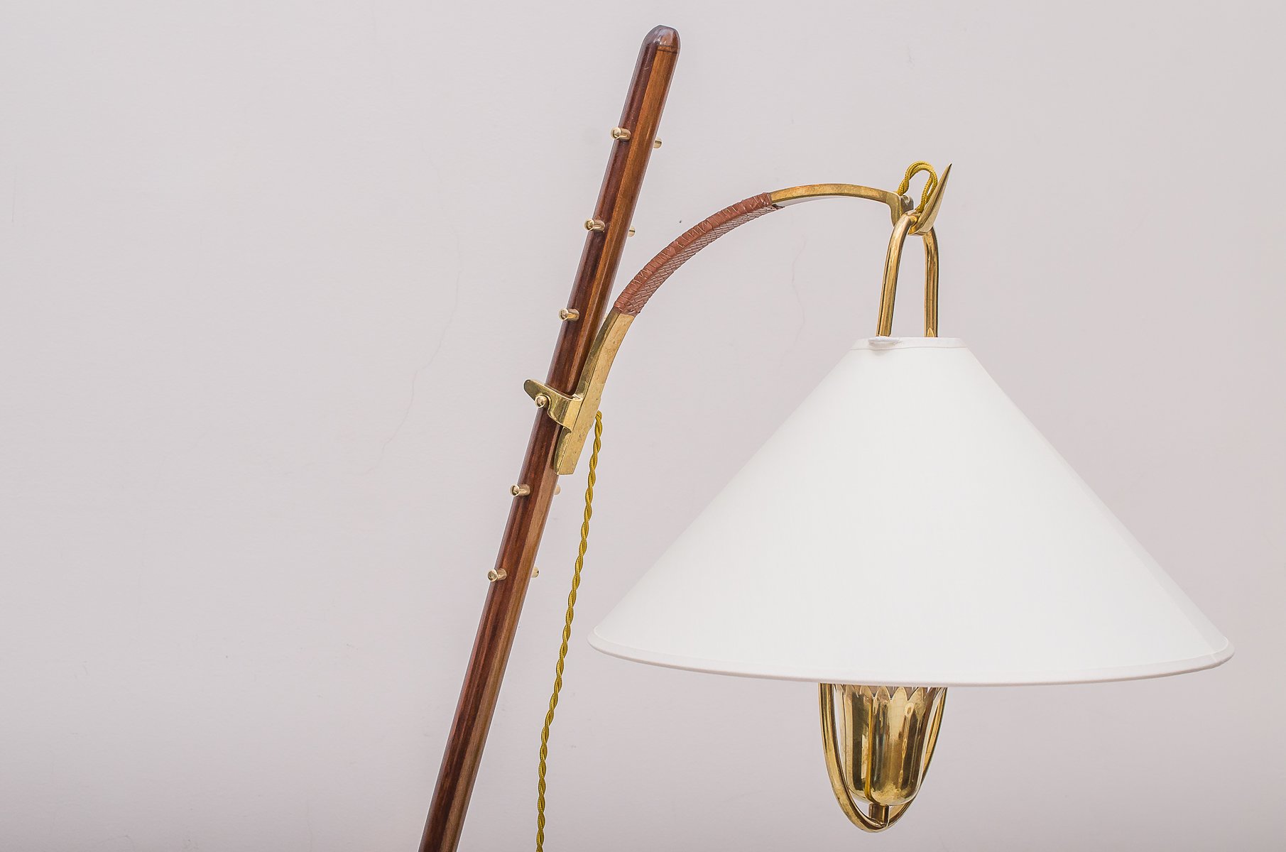 Mid Century Walnut Stick Floor Lamp By J T Kalmar 1949 For At Mid Century Walnut Stick Floor Lamp By J T Kalmar 1949