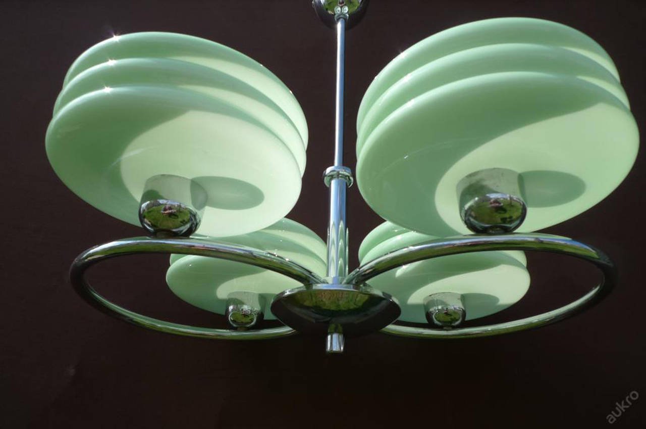 Green Art Deco Style Ceiling Light For Sale At Pamono