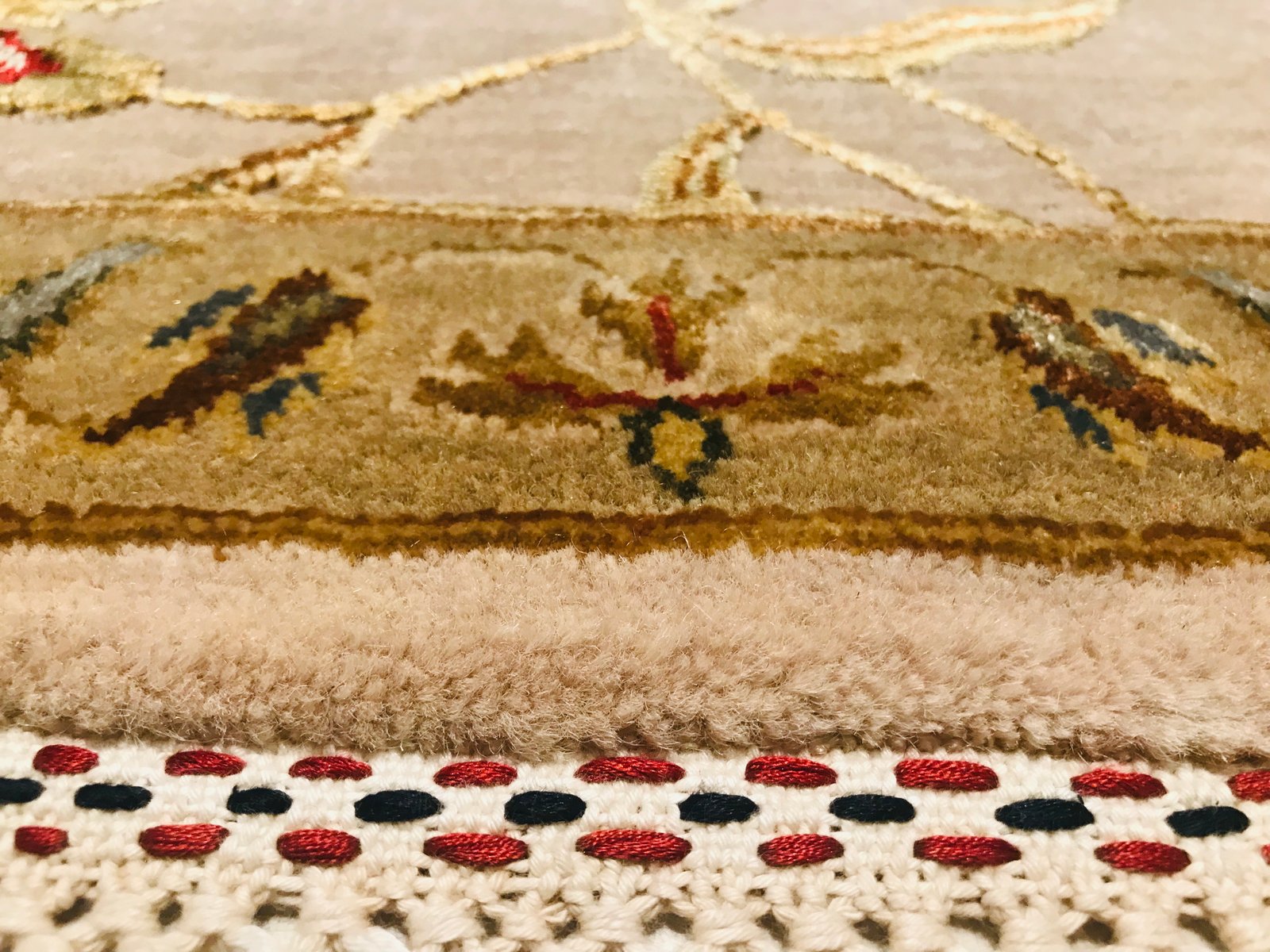 Handmade Wool and Silk Jaipur Carpets, 1980s, Set of 2 for sale at Pamono